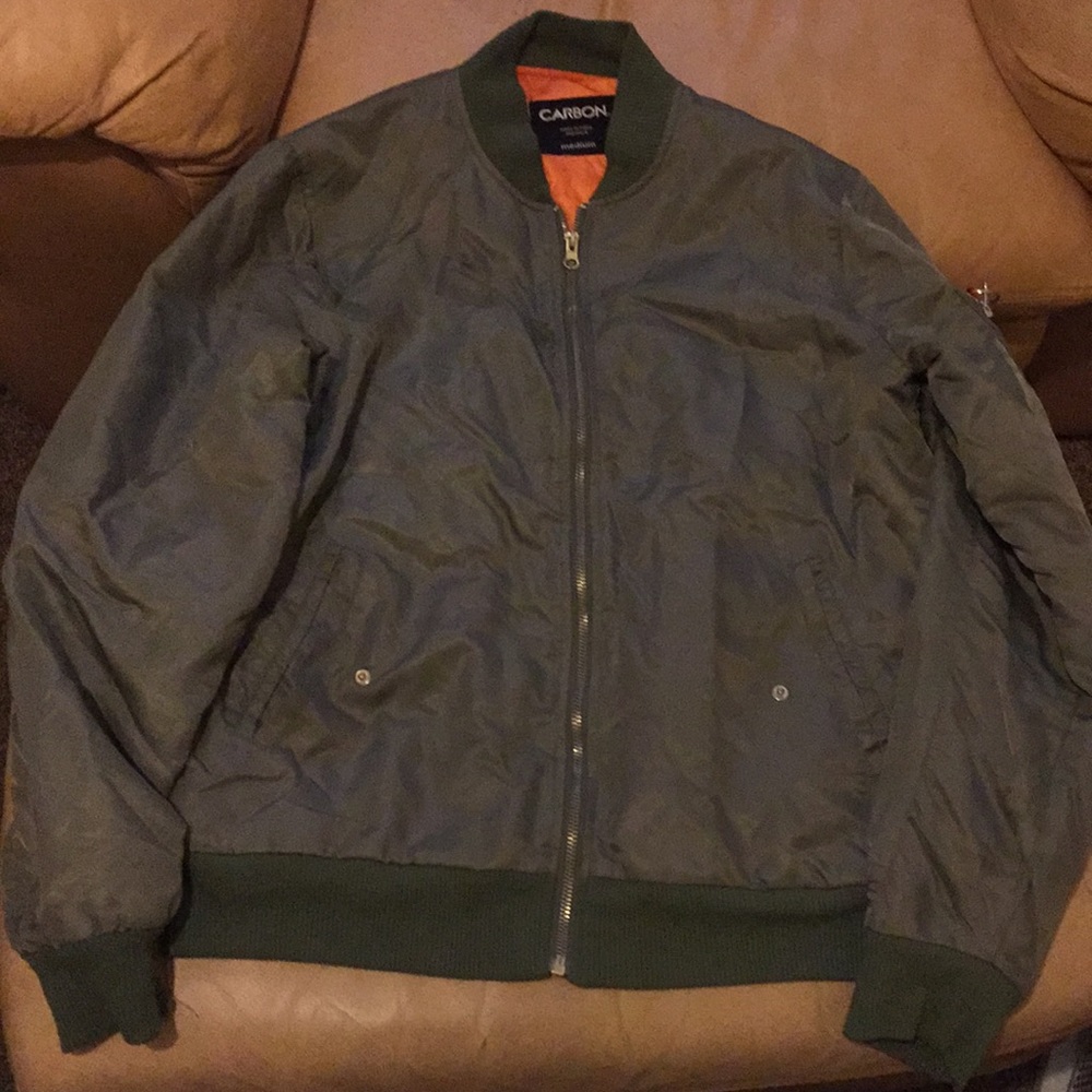 Varsity Bomber Olive Green Jacket